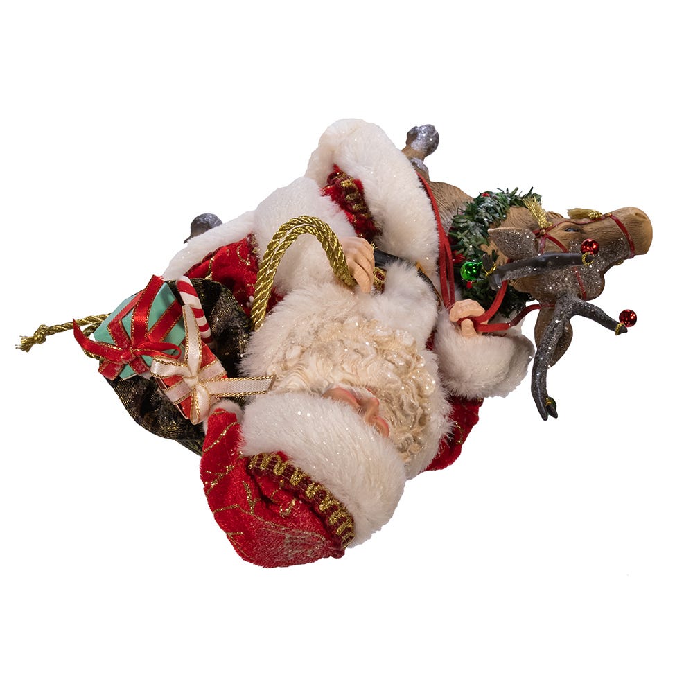 Kurt Adler 11.5-Inch Fabriché™ Santa on Reindeer